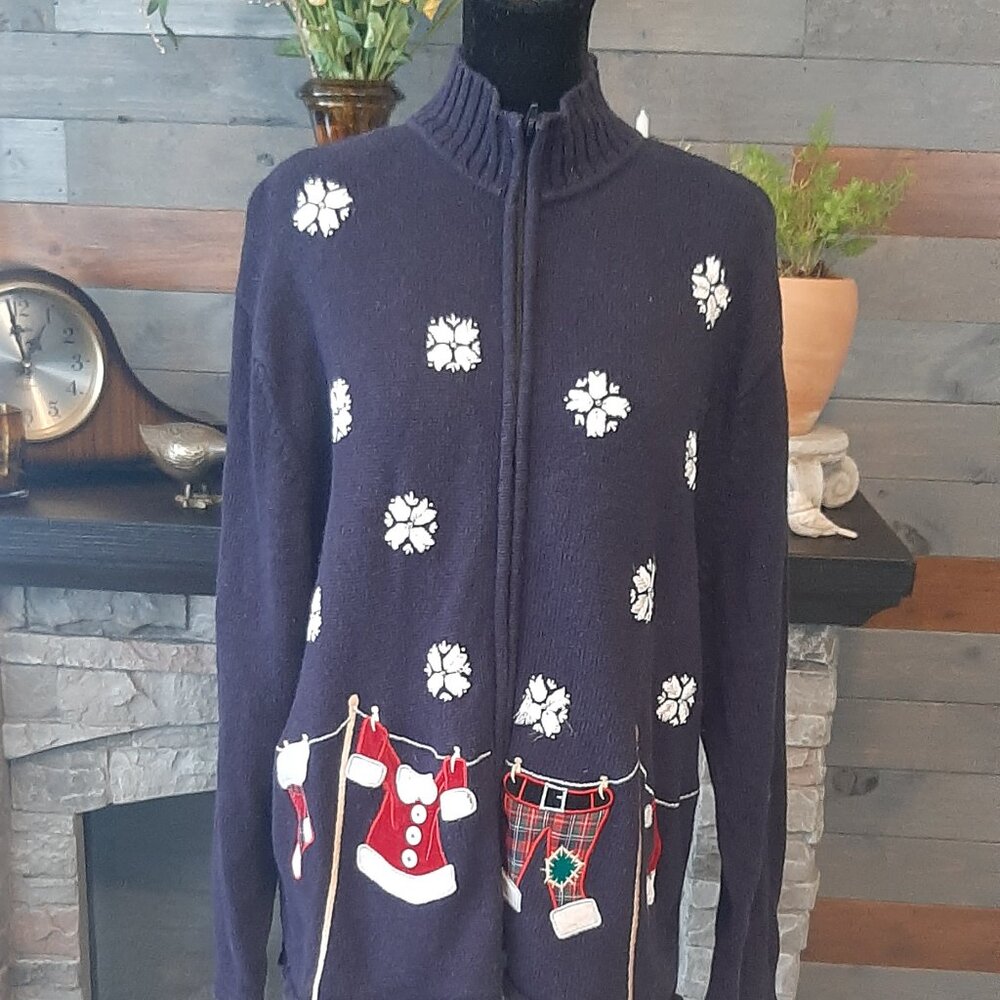 Vintage Crystal-Kobe Christmas Sweater Size XL